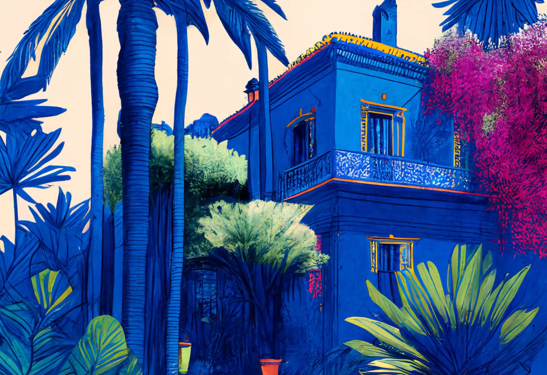 Image In the heart of the Majorelle Garden in Marrakech