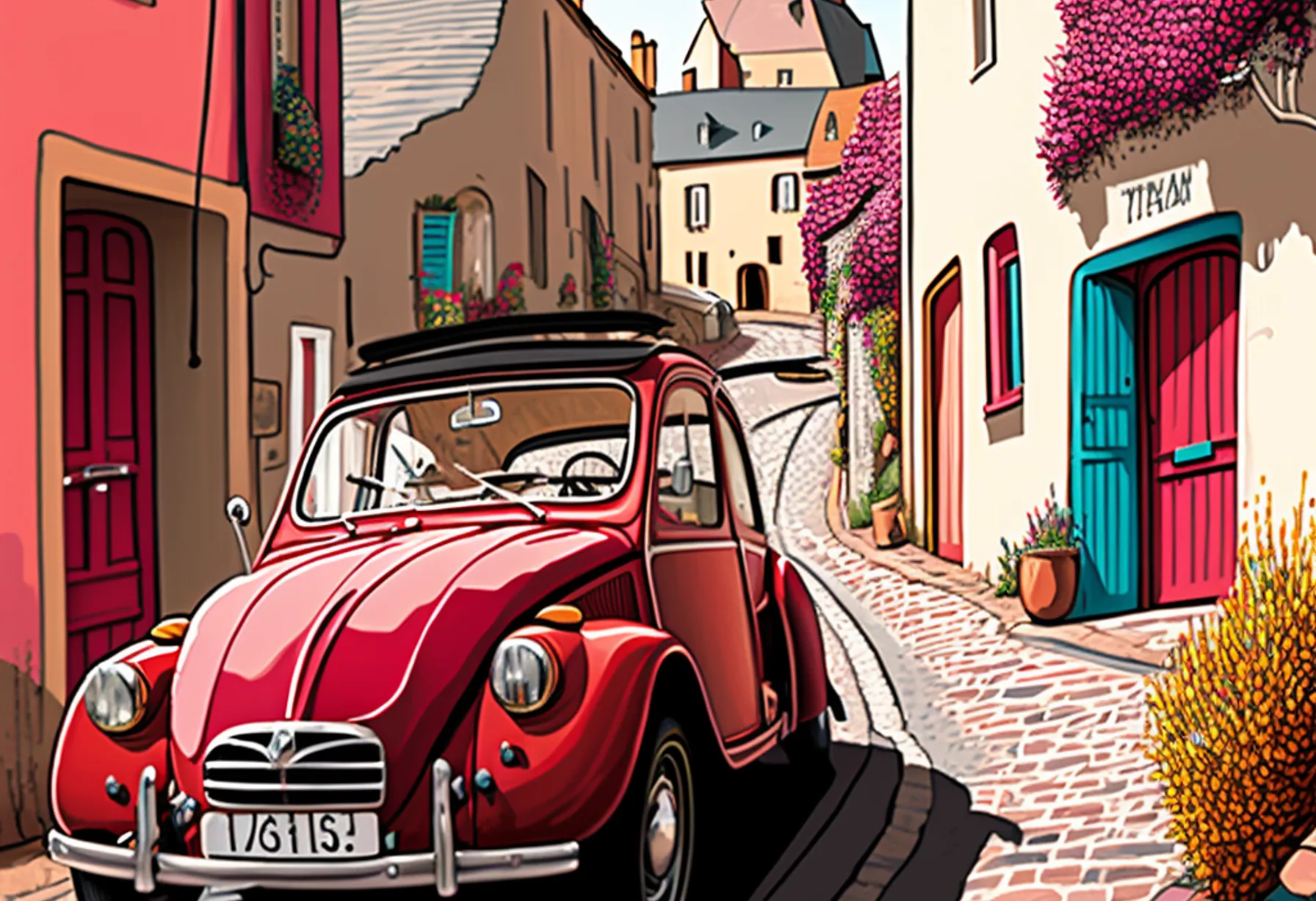 Image The Nationale 7 - iconic route for a road trip towards the sun