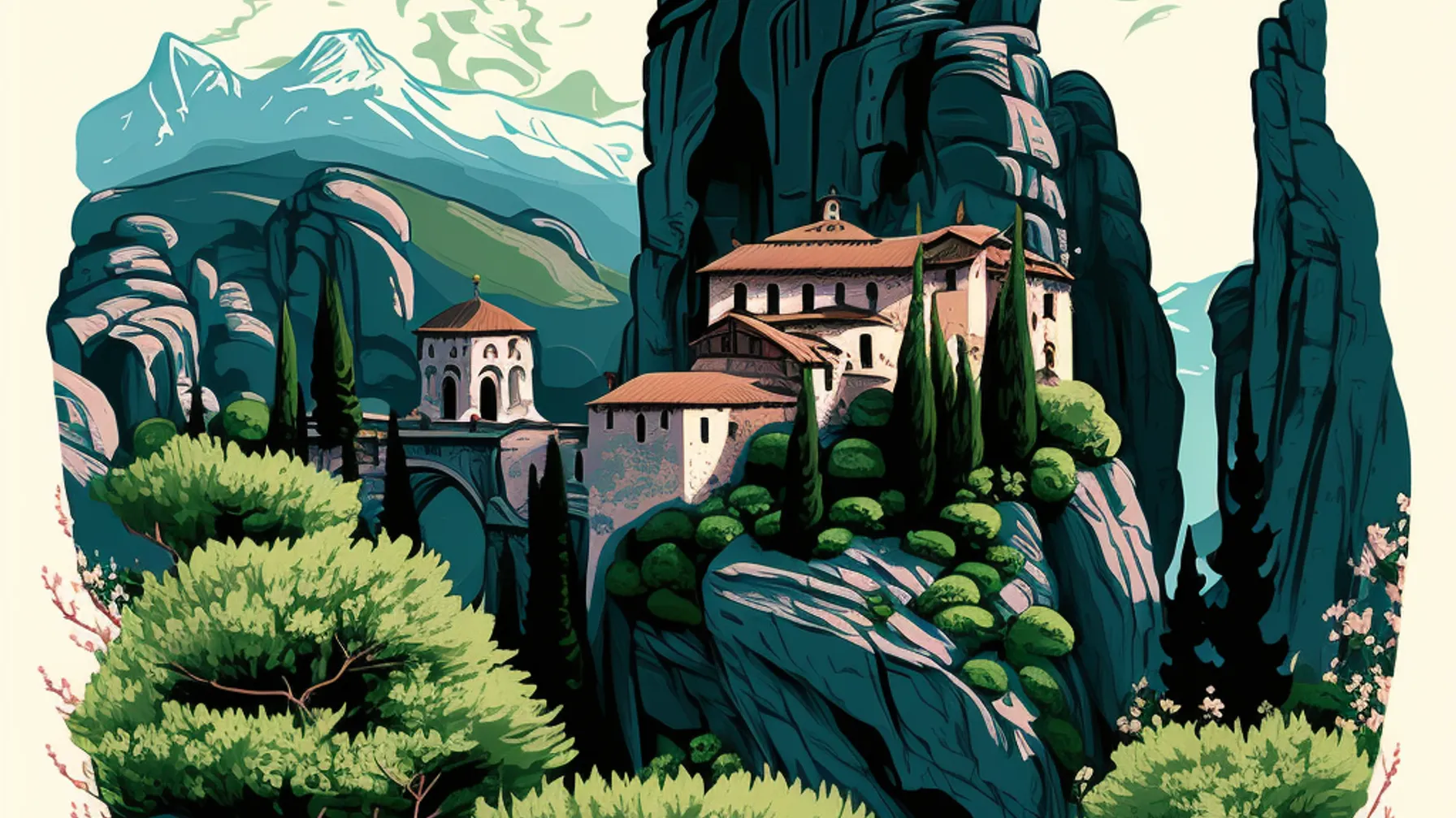 Les Météores de Thessalie, en Grèce article